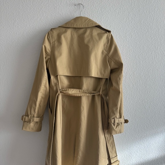 Mango Tan Chic classic Trench Coat size XXS relaxed fit - Picture 10 of 11